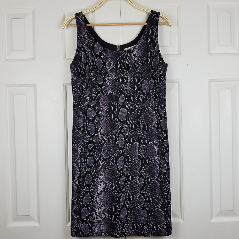 Michael kors stretch python printed sheath dress